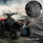 Kids Electric Car, 6V Toddler ATV  Ride-On Toy, 4-Wheel Battery Powered Motorbike for Kids 1-6 Years Old, In/Outdoor Playroom