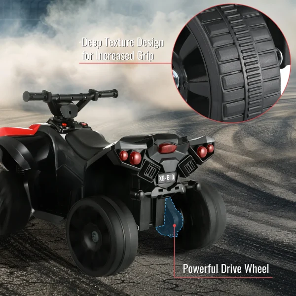 Kids Electric Car, 6V Toddler ATV  Ride-On Toy, 4-Wheel Battery Powered Motorbike for Kids 1-6 Years Old, In/Outdoor Playroom