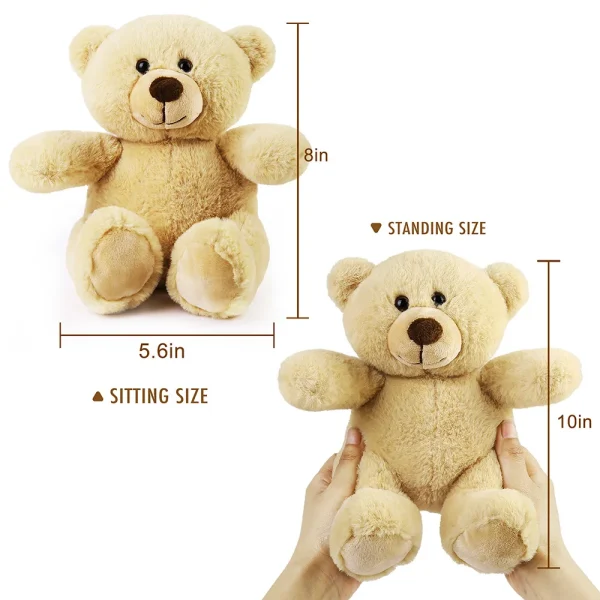 5PCS 8'' Teddy Bear Stuffed Animals Teddy Bear Plush Toy, Soft Plush Gifts for Kids Baby Toddlers on Baby Shower Christmas Gift