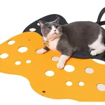 Felt Cat Tunnel DIY Color Patch Cat Toy, Egg Roll Shape Self-Entertainment Collapsible Washable Foldable, 1 Piece