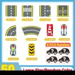Magnetic Road Magnet Crane Car Toys, Magnetic Block Creativity And Educational Construction Toys for Kids Age 3-6 Birthday Gifts