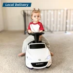 Kids Push Car for Toddlers, Licensed Mazda Toddler Car, Ride on Toy with Horn, Music, Lights, Under Seat Storage