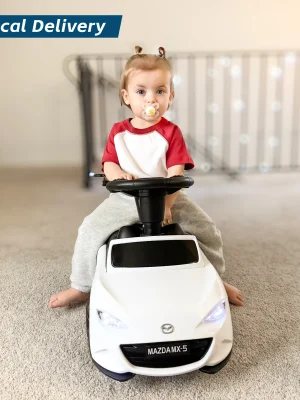 Kids Push Car for Toddlers, Licensed Mazda Toddler Car, Ride on Toy with Horn, Music, Lights, Under Seat Storage