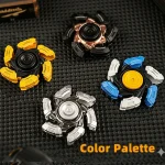 Glowing Fidget Spinner EDC Toy for Adults Kids Stress Relief Anxiety Relief Focus Tool with Smooth Rotation Cool Armor Opening