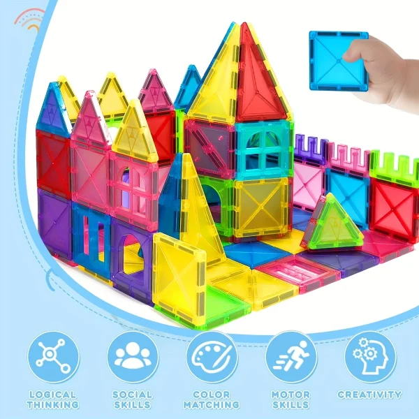Magnetic Building Block Toys, Magnetic Blocks, Medium-Sized Stacked Building and Puzzle Toys, Creative and Lively Magnetic Toys
