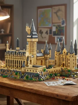 New Magic Hogwarts Castle Micro Building  Blocks Street View Architecture Creative MOC Model Kit  Kids Christmas Birthday Gifts