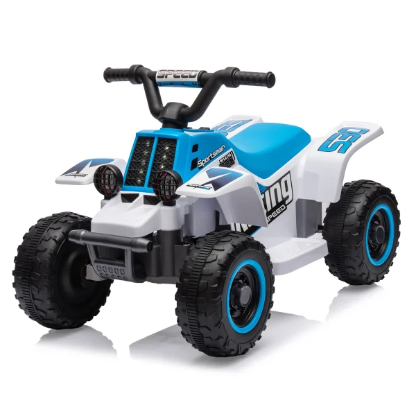 6V Kids Ride On Car Electric ATV,with LED Headlights,Music,Forward & Reverse,Ride-On Toy for Toddlers Boys & Girls