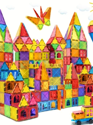 Magnetic Building Block Toys, Magnetic Blocks, Medium-Sized Stacked Building and Puzzle Toys, Creative and Lively Magnetic Toys