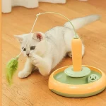Multifunctional Electric Cat Toy Sturdy Design Self Rotating Interactive Cat Toy Reusable Self Rotating Teaser