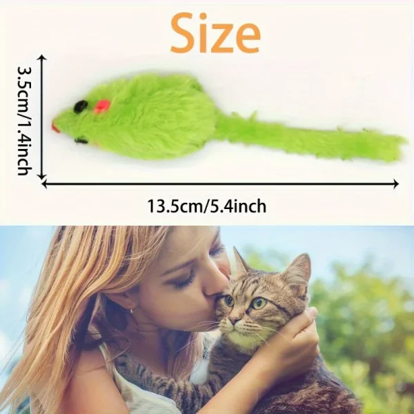 25 Pack Plush Little Mice Cat Toys Mouse Shaped cat Toys Interactive Mouse Toys Suitable for Aggressive Games Sports