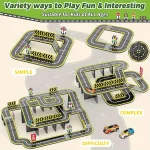 Magnetic Road Magnet Crane Car Toys, Magnetic Block Creativity And Educational Construction Toys for Kids Age 3-6 Birthday Gifts