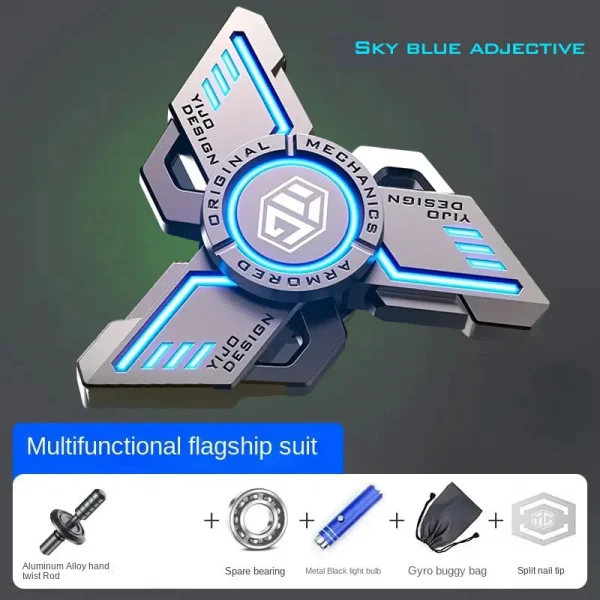 Antistress EDC Luminous Fidget Spinners Alloy Metal Hand Spinner Noctilucent Gyro Stress Relief Toys For Adult Kid Toys
