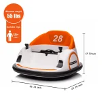 12V Kids Ride On Bumper Car Toddlers Electric Bumping Car Battery Powered Ride On Toy with Remote Control,360°Spin, LED Lights