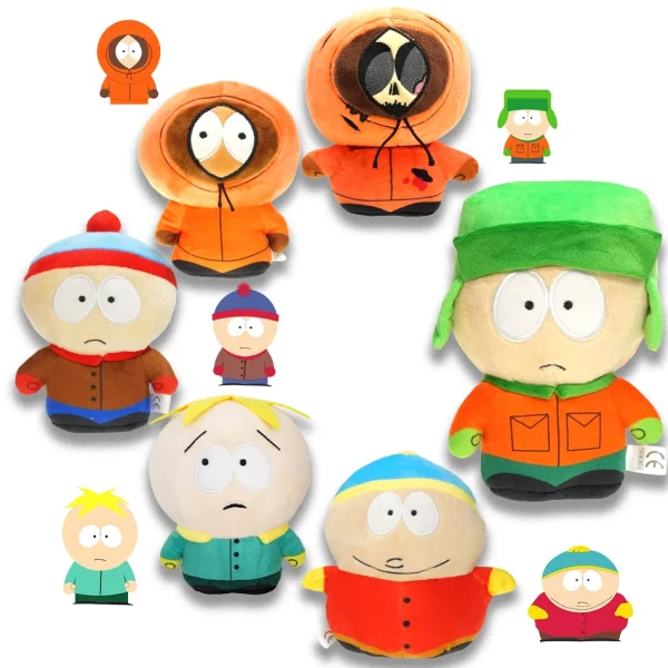  Parques del Norte del Sur juguetes de Peluche muñeca de Peluche de dibujos animados Stan Kyle Kenny Cartman almohada de Peluche