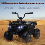 12V Kids Ride On Electric ATV, Ride Car Toy with Bluetooth Audio,High/Low Speed, LED Headlights, Battery Indicator & Radio