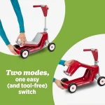 Scoot 2 Scooter for Kids Ages 1-4, Blue/Red/Pink, Durable 4-Wheel Ride-On Toy with Flip Deck