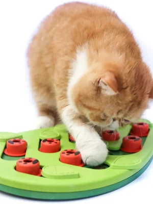 Rainy Day Puzzle & Play - Interactive Cat Treat Puzzle Cat Toys Leaks Food Cat Scratch Board
