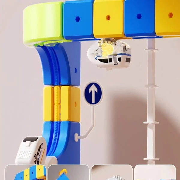 Magic Magnetic Tracks Building Blocks Set, 2025 Interactive STEM Toy for Kids, DIY Assembly Educational Gift