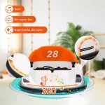 12V Kids Ride On Bumper Car Toddlers Electric Bumping Car Battery Powered Ride On Toy with Remote Control,360°Spin, LED Lights
