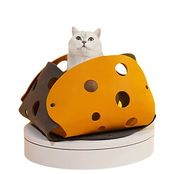 Felt Cat Tunnel DIY Color Patch Cat Toy, Egg Roll Shape Self-Entertainment Collapsible Washable Foldable, 1 Piece
