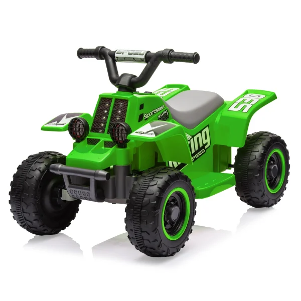 6V Kids Ride On Car Electric ATV,with LED Headlights,Music,Forward & Reverse,Ride-On Toy for Toddlers Boys & Girls