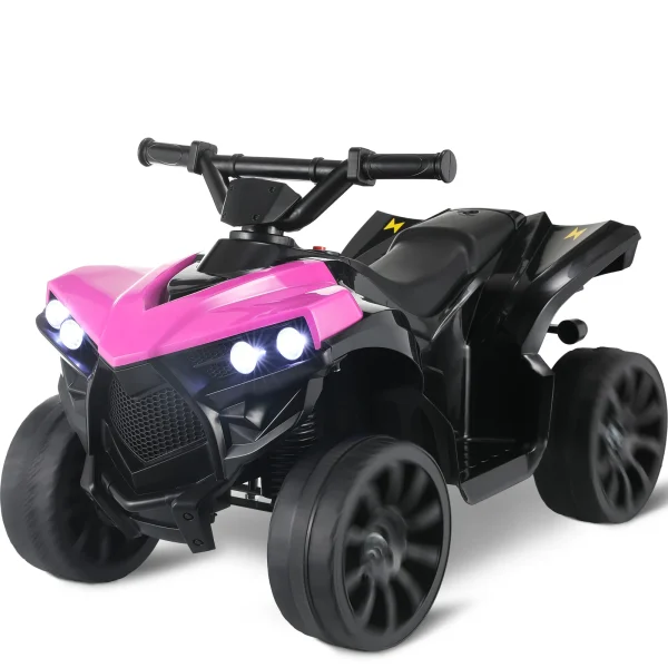 Kids Electric Car, 6V Toddler ATV  Ride-On Toy, 4-Wheel Battery Powered Motorbike for Kids 1-6 Years Old, In/Outdoor Playroom