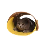Felt Cat Tunnel DIY Color Patch Cat Toy, Egg Roll Shape Self-Entertainment Collapsible Washable Foldable, 1 Piece