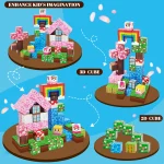 Magnetic Building Blocks,  Rainbow Unicorn Magnetic Cubes, Education Toys for Girls and Boys, Ideal Christmas Birthday Gifts