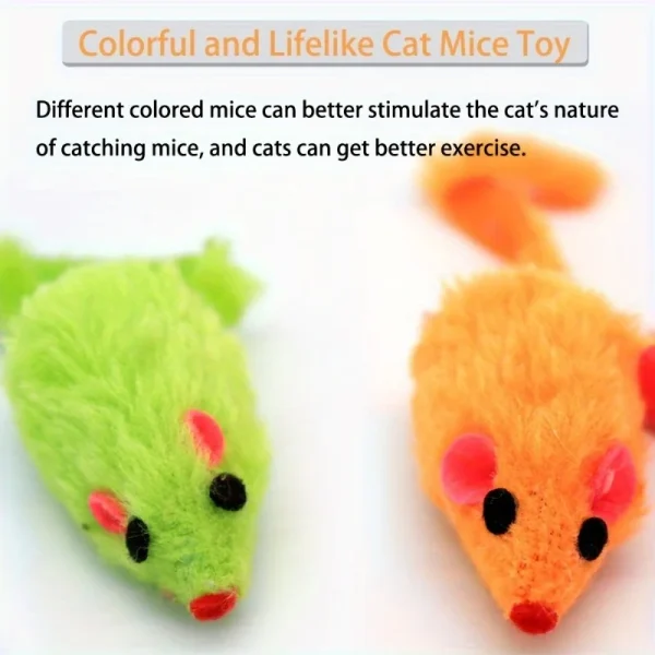 25 Pack Plush Little Mice Cat Toys Mouse Shaped cat Toys Interactive Mouse Toys Suitable for Aggressive Games Sports