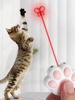 Funny Laser Pet Toys Rechargeable 5 Adjustable Patterns for Pet Dog Cats Interactive Kitten Training Chaser Cat Pets Accessories