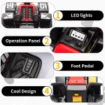 6V Kids Ride On Car Electric ATV,with LED Headlights,Music,Forward & Reverse,Ride-On Toy for Toddlers Boys & Girls