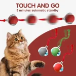 Pet Smart Interactive Ball Rechargeable Cat Ball Smart Kitten Dog Interaction Toy Intelligent Toy Ball Automatic Rolling Cat Toy