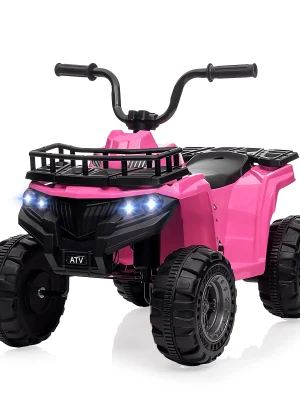 12V Kids Ride On Electric ATV, Ride Car Toy with Bluetooth Audio,High/Low Speed, LED Headlights, Battery Indicator & Radio