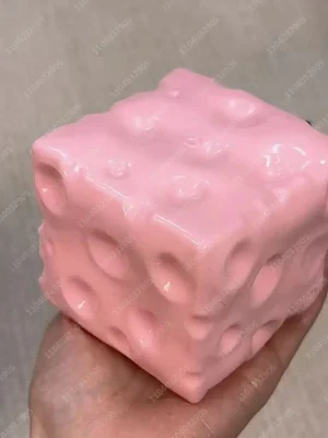Jumbo Cheese Cube Stress Ball Big Cheese Shapeable Squeeze Ball Non-Bounce Fidget Toy ASMR Sensory Anti-Stress Christmas Gift