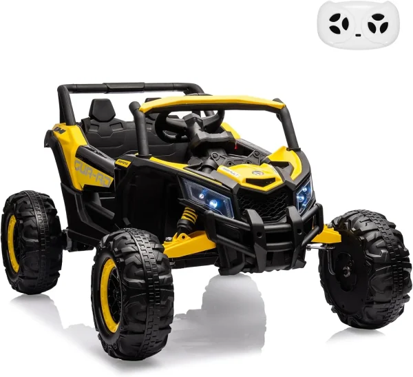 24V Kids Ride On UTV Car Toy w/Remote Control 2×200W Motor Electric Vehicle Spring Suspension & LED Lights Off-Road Toy