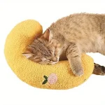 Cat Moon Shaped Pillow, Super Soft Plush Half Donut Pillow, Pet Toy, Cat Sleeping Pillow, Dog Universal Mat, Pet Supplies