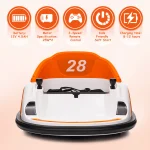 12V Kids Ride On Bumper Car Toddlers Electric Bumping Car Battery Powered Ride On Toy with Remote Control,360°Spin, LED Lights