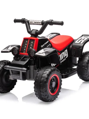6V Kids Ride On Car Electric ATV,with LED Headlights,Music,Forward & Reverse,Ride-On Toy for Toddlers Boys & Girls