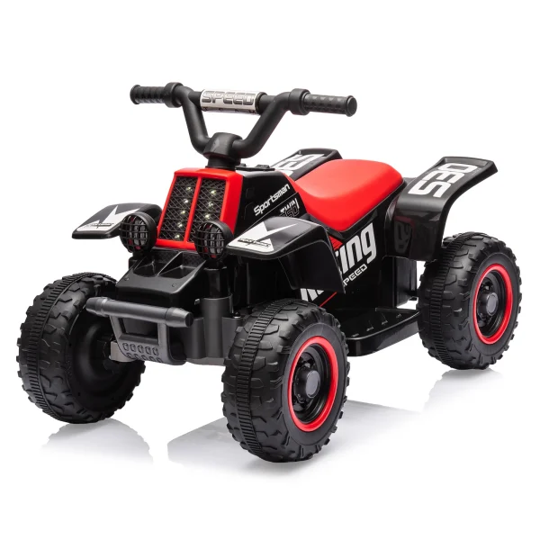 6V Kids Ride On Car Electric ATV,with LED Headlights,Music,Forward & Reverse,Ride-On Toy for Toddlers Boys & Girls