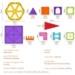 SucceBuy 180PCS Magnetic Building Blocks Construction Children Magnet Tiles Montessori Educational Toys for Kids Birthday Gifts