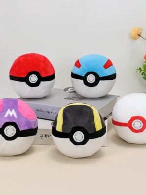 5pcs/set Pokemon Plush Poke Ball Master Ball Great Ball Ultra Ball Premier Ball Stuffed Doll Toys Children Kids Christmas Gifts