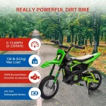 24V Kids Ride-on Toy, 250w Motor Electric Dirt Bike Toy With 13.6 MPH Top Speed, Twist-Grip Throttle For Boys & Girls 3-8