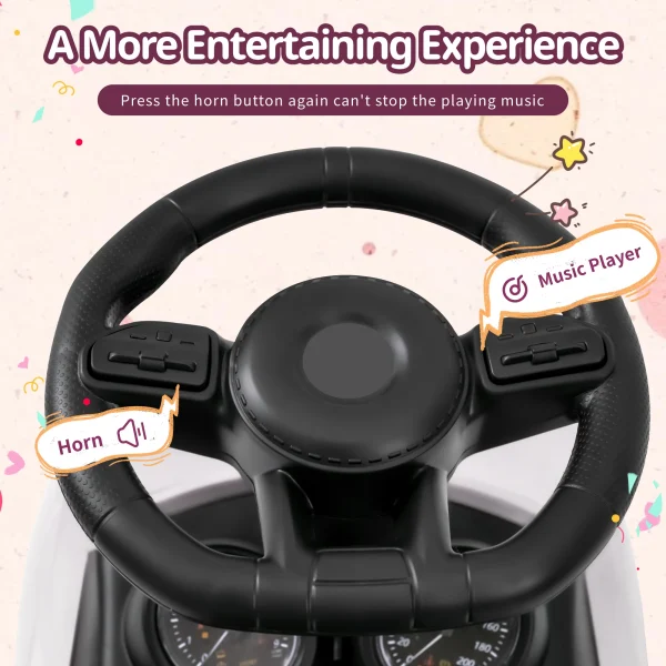 Kids Push Car for Toddlers, Licensed Mazda Toddler Car, Ride on Toy with Horn, Music, Lights, Under Seat Storage