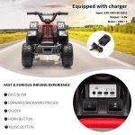 6V Kids Ride On Car Electric ATV,with LED Headlights,Music,Forward & Reverse,Ride-On Toy for Toddlers Boys & Girls