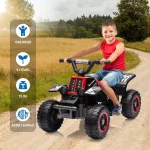 6V Kids Ride On Car Electric ATV,with LED Headlights,Music,Forward & Reverse,Ride-On Toy for Toddlers Boys & Girls