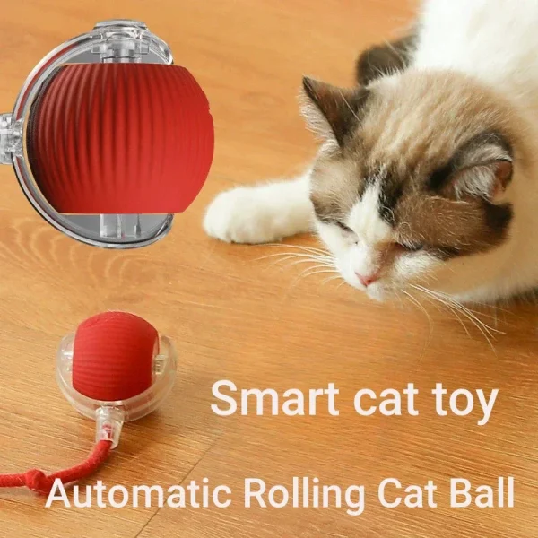 Pet Smart Interactive Ball Rechargeable Cat Ball Smart Kitten Dog Interaction Toy Intelligent Toy Ball Automatic Rolling Cat Toy