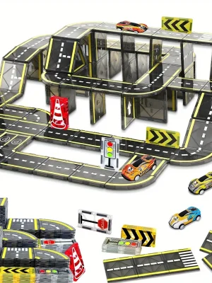 Magnetic Road Magnet Crane Car Toys, Magnetic Block Creativity And Educational Construction Toys for Kids Age 3-6 Birthday Gifts