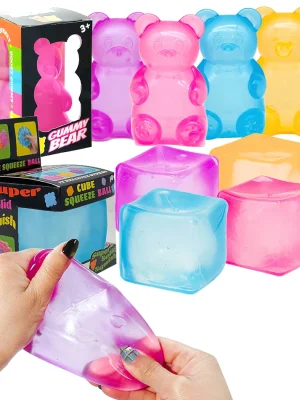 Schylling Needoh Nice Cube Sensory Fidget Cube Stress Relief Anxiety Sensory Tool for Focus ADHD & Office Desk Calming Gadget