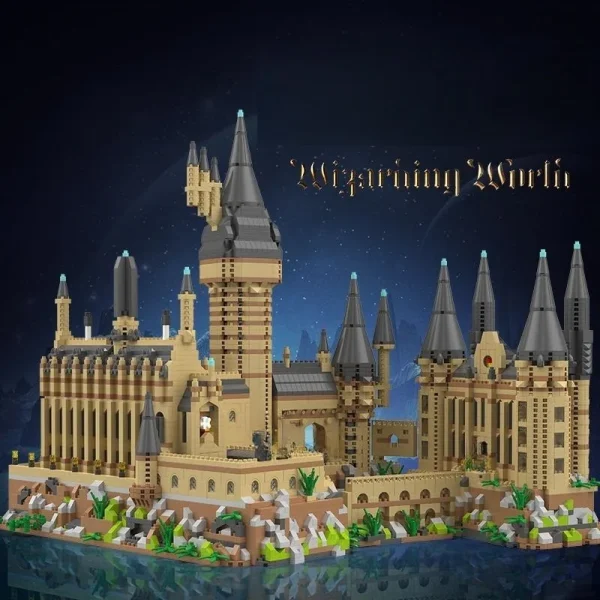 New Magic Hogwarts Castle Micro Building  Blocks Street View Architecture Creative MOC Model Kit  Kids Christmas Birthday Gifts