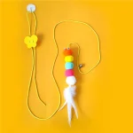 Pet Cat Toys Funny Stick Kitten Self -hi Elastic Rope Dragonfly Shape Feather Bell Teasing Stick Hanging Swing Thousands